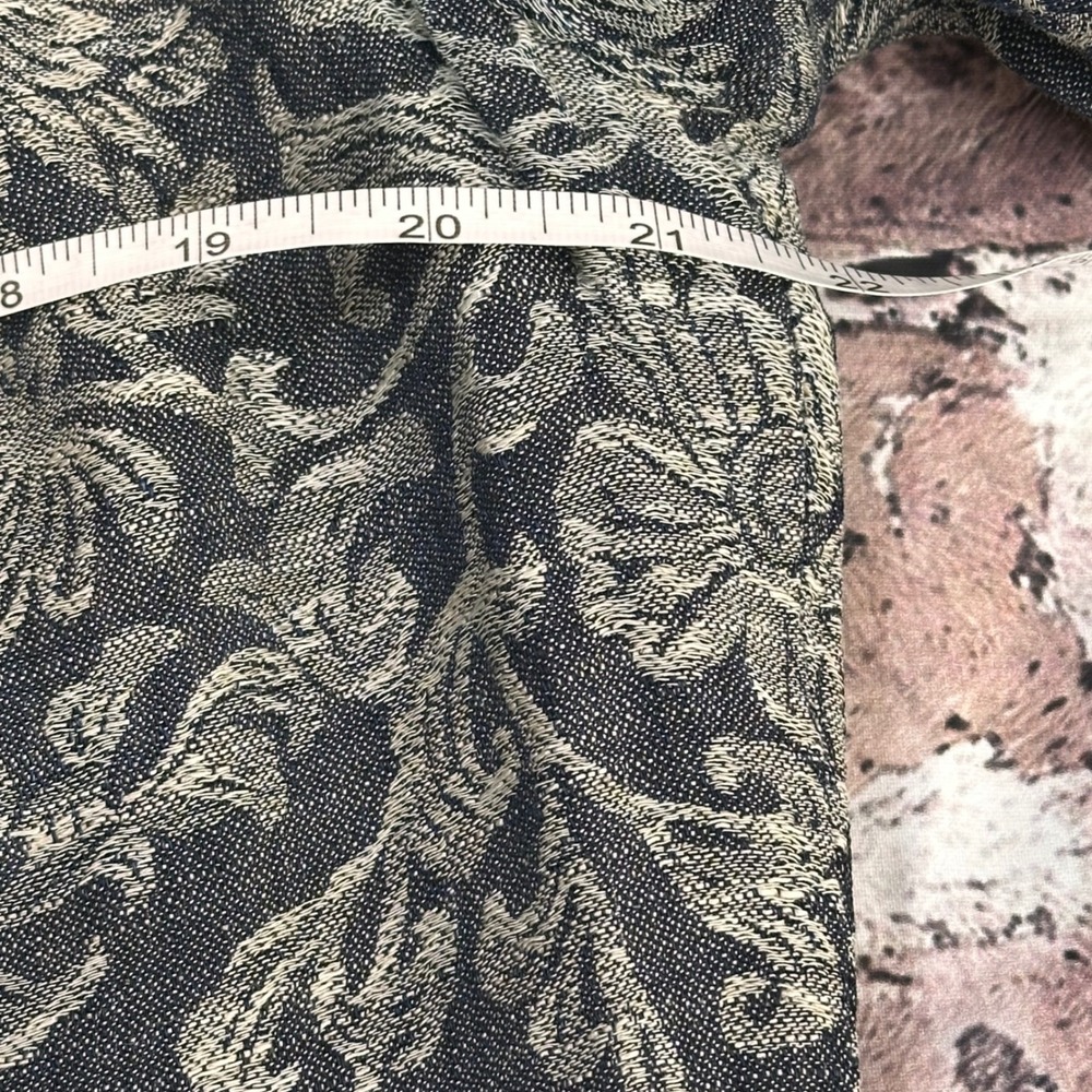 Textured Tencel Linen Floral Jacquard Jacket‎ Boxy Fit Button Front Minimalist - Picture 13 of 16